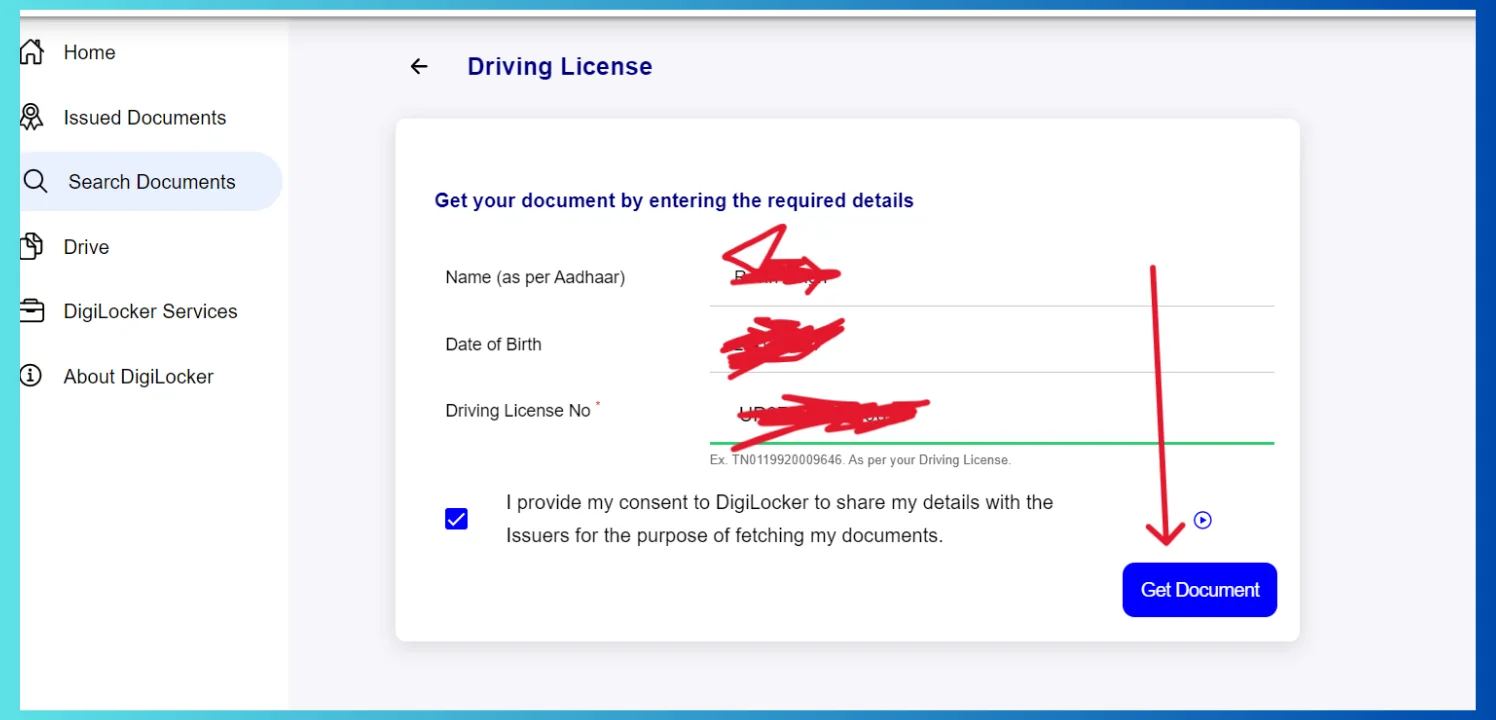 Driving Licence Download DigiLocker