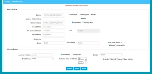 Driving licence status check by Name & Address