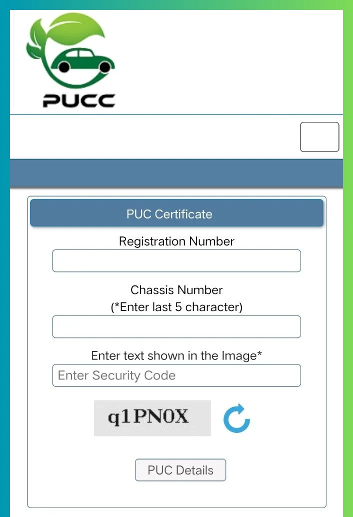 PUC Certificate of vehicles