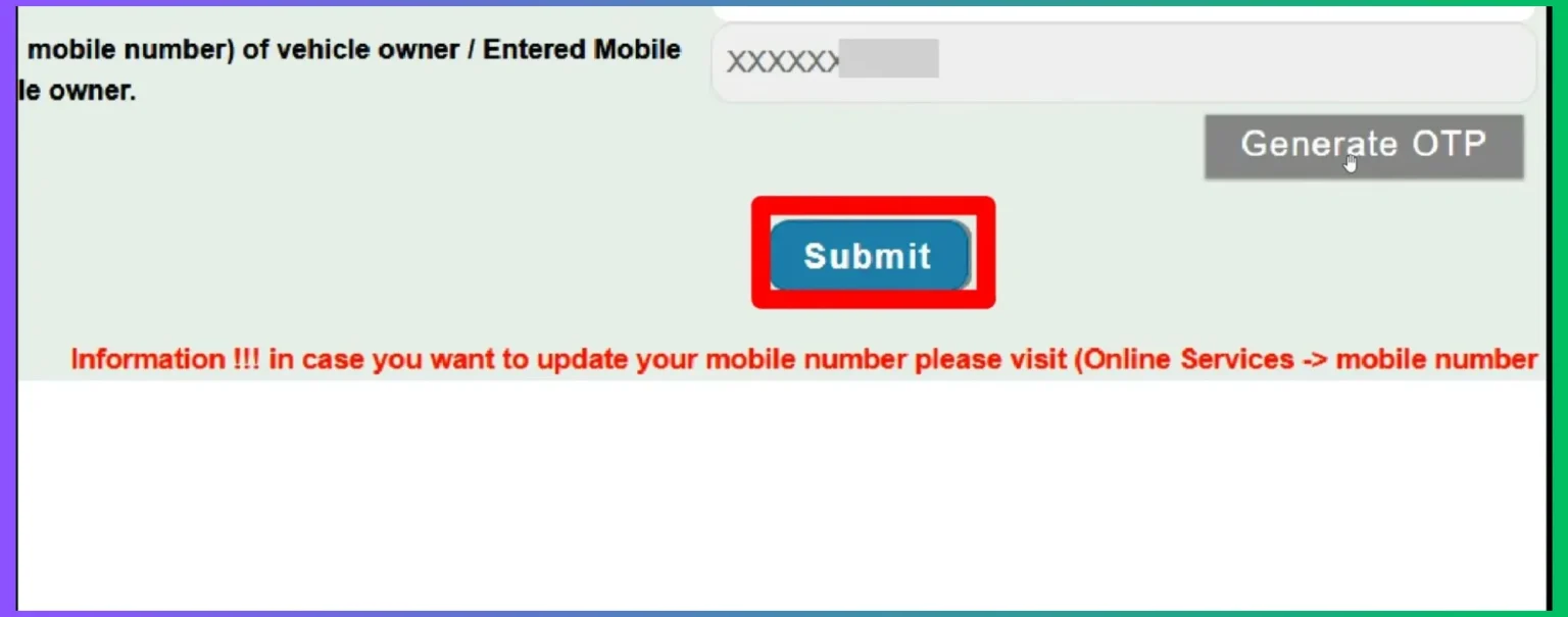 RC Book renewal online