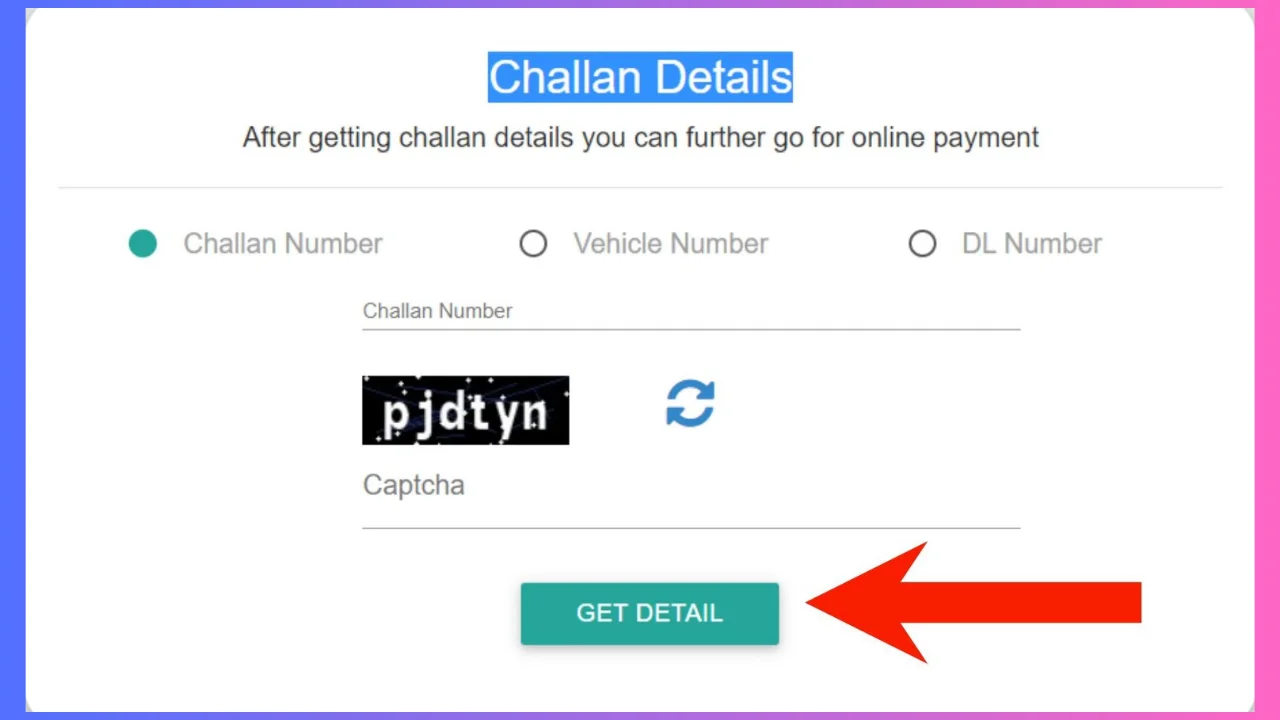 e-Challan payment