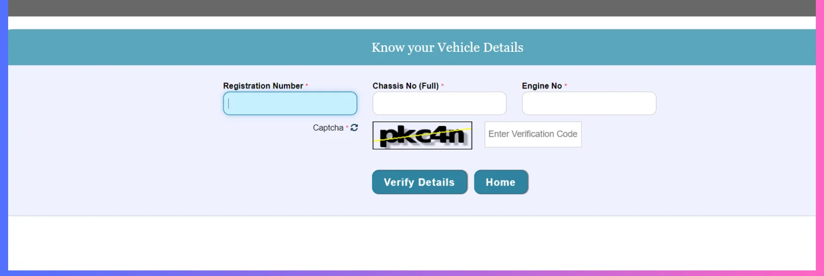 know Vehicle Owner Details