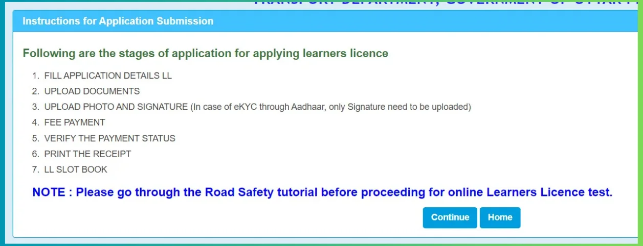 driving licence form